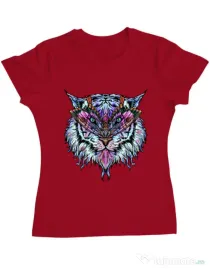 Tricou ADLER dama Tiger buterfly Rosu
