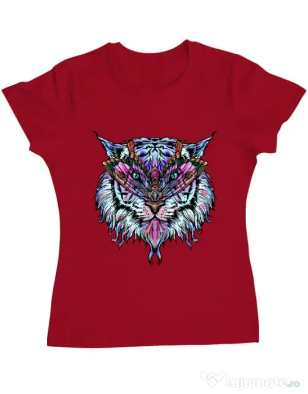 Tricou ADLER dama Tiger buterfly Rosu