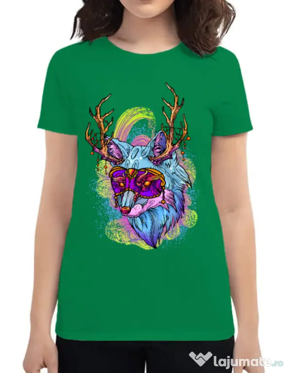 Tricou ADLER dama Wolf Verde mediu