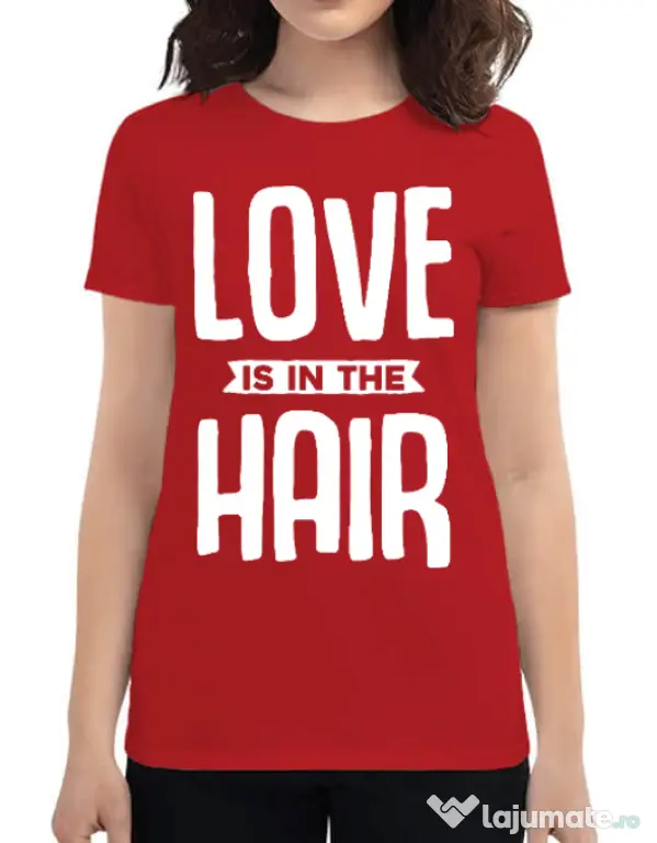 Tricou ADLER dama Love is in the hair Rosu