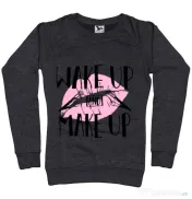 Bluza ADLER dama Wake up and make up Negru melanj 