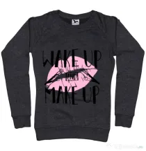Bluza ADLER dama Wake up and make up Negru melanj