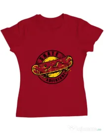 Tricou ADLER dama Skate adventure Rosu