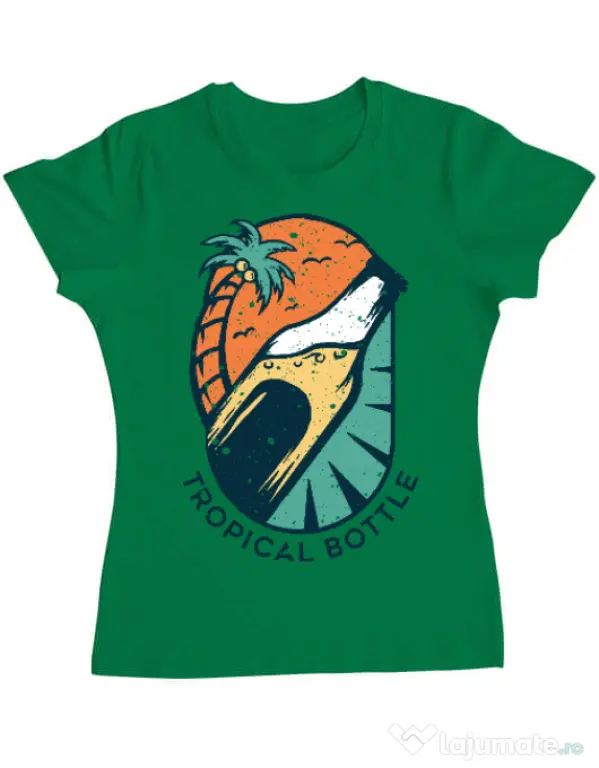 Tricou ADLER dama Tropical bottle Verde mediu