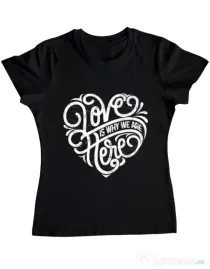 Tricou ADLER dama Love Negru