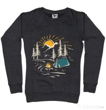 Bluza ADLER dama Camping Negru melanj