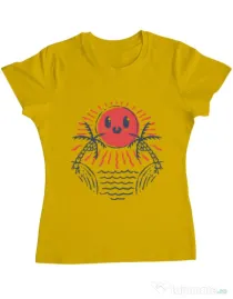 Tricou ADLER dama Hello sunset Galben
