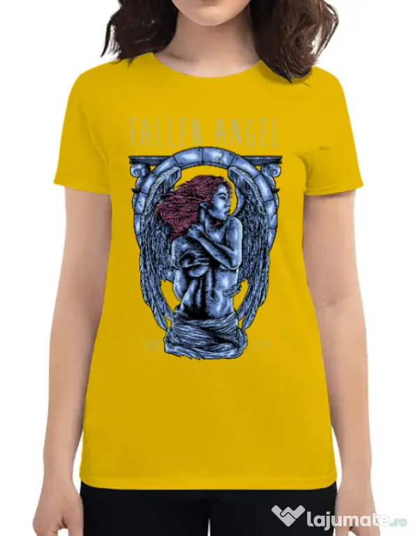 Tricou ADLER dama Fallen angel Galben