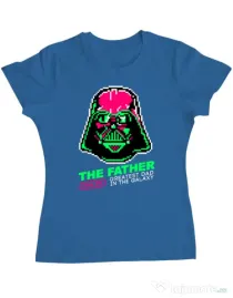 Tricou ADLER dama Join the father Albastru azuriu