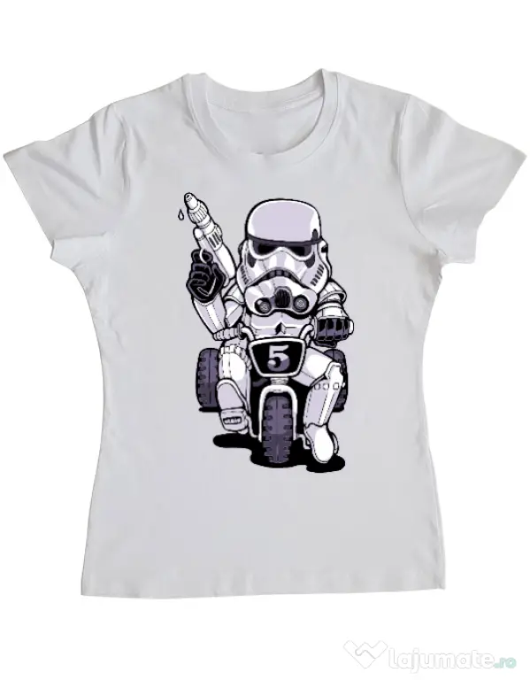 Tricou ADLER dama Little tooper Alb