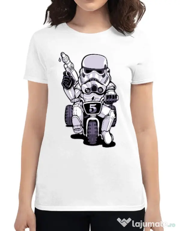 Tricou ADLER dama Little tooper Alb