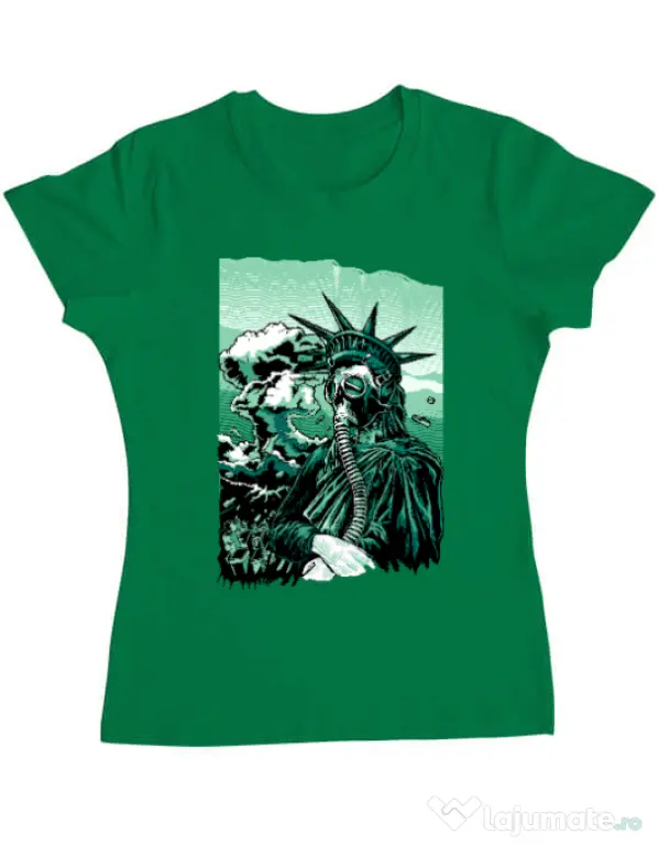 Tricou ADLER dama Save the liberty Verde mediu