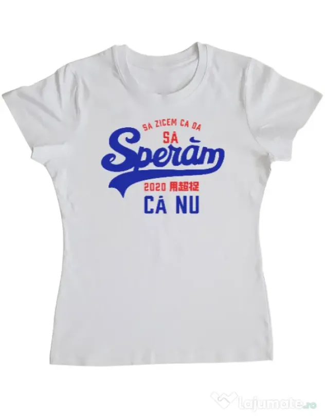 Tricou ADLER dama Sa zicem ca da Alb