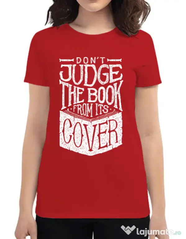Tricou ADLER dama Book cover Rosu