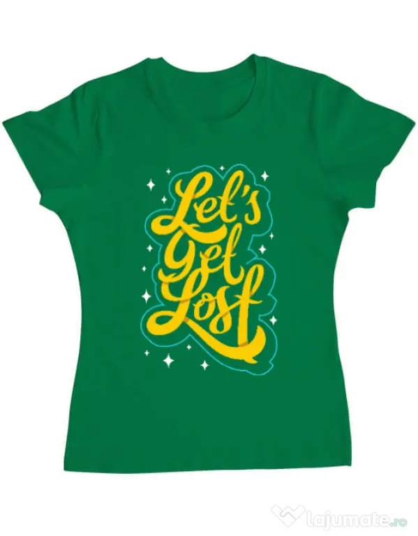 Tricou ADLER dama Let\'s get lost Verde mediu