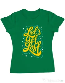 Tricou ADLER dama Let\'s get lost Verde mediu