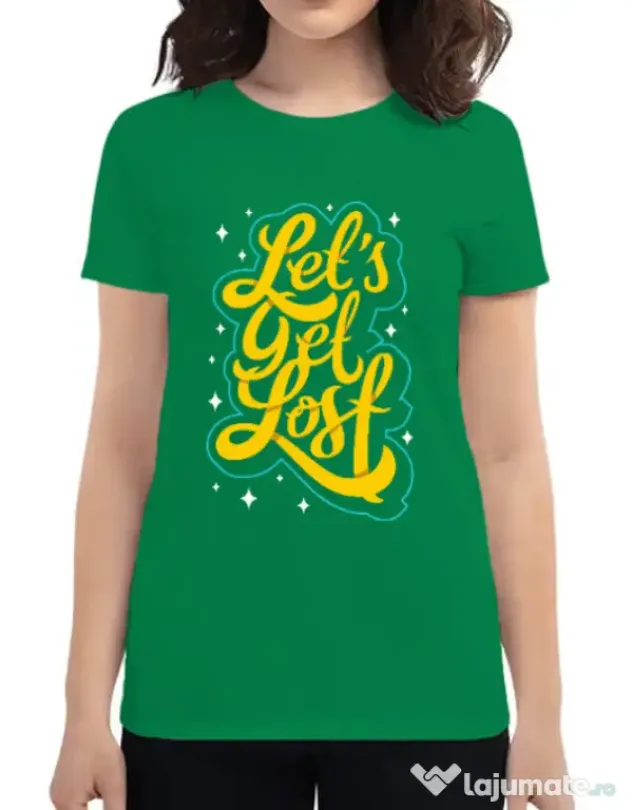 Tricou ADLER dama Let\'s get lost Verde mediu