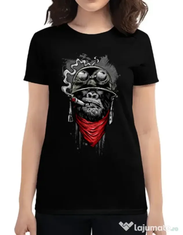 Tricou ADLER dama Ape of duty Negru