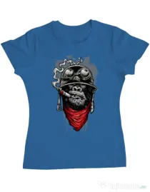 Tricou ADLER dama Ape of duty Albastru azuriu