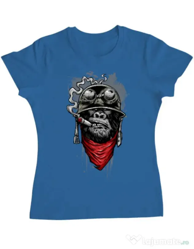 Tricou ADLER dama Ape of duty Albastru azuriu