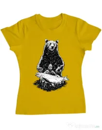 Tricou ADLER dama Bearware Galben