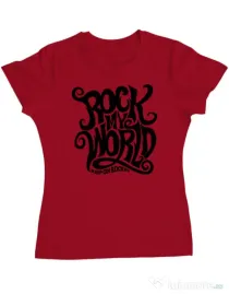 Tricou ADLER dama Rock my world Rosu
