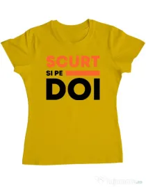 Tricou ADLER dama Scurt si pe doi Galben