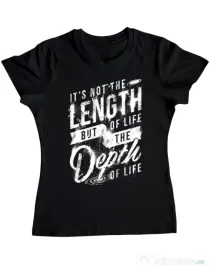 Tricou ADLER dama Depth of life Negru
