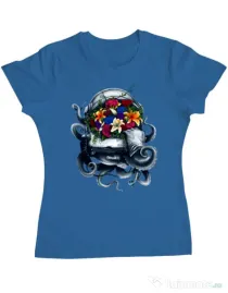 Tricou ADLER dama Space bloom Albastru azuriu