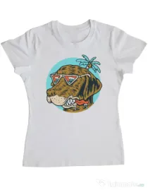 Tricou ADLER dama Chill dog Alb