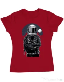 Tricou ADLER dama Astronaut rebel Rosu