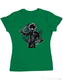 Tricou ADLER dama Gas mask scissor Verde mediu