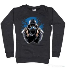 Bluza ADLER dama Graffiti gas mask Negru melanj