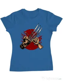 Tricou ADLER dama Like father like daughter Albastru azuriu