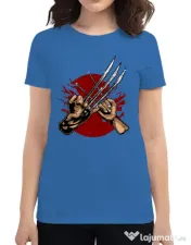 Tricou ADLER dama Like father like daughter Albastru azuriu