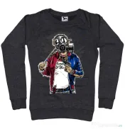 Bluza ADLER dama Suicide gas mask Negru melanj