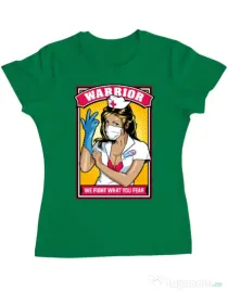 Tricou ADLER dama Fight what we fear Verde mediu