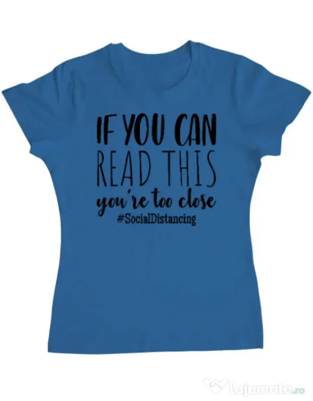 Tricou ADLER dama Too close Albastru azuriu