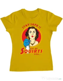 Tricou ADLER dama Squirts Galben