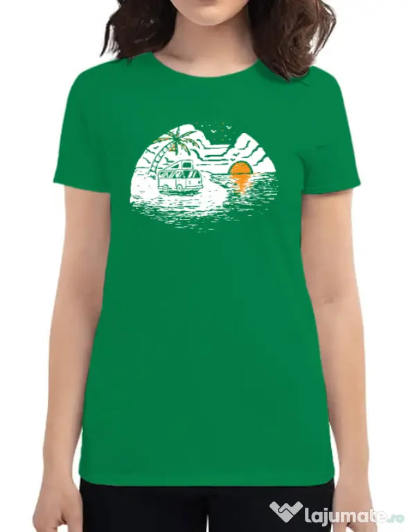 Tricou ADLER dama Van beach Verde mediu