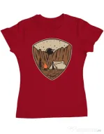 Tricou ADLER dama Camp cliffs Rosu