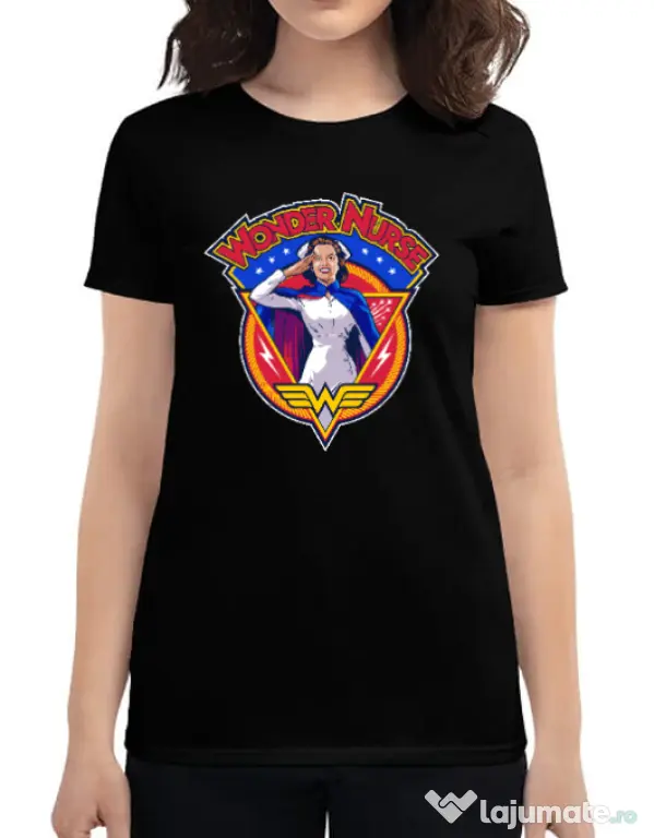 Tricou ADLER dama Wonder nurse Negru