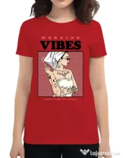 Tricou ADLER dama Morning vibes Rosu 