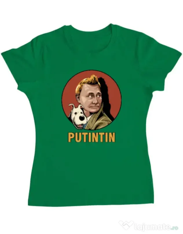 Tricou ADLER dama Putin Tin Verde mediu