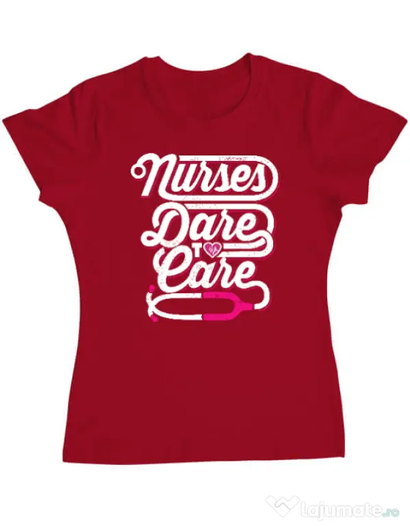Tricou ADLER dama Dare to care Rosu