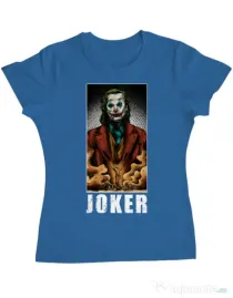 Tricou ADLER dama Joker flames Albastru azuriu