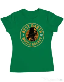 Tricou ADLER dama Best Darth in the galaxy Verde mediu