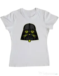Tricou ADLER dama Cat Vader Alb
