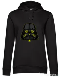 Hoodie dama cu gluga Cat Vader Negru