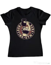 Tricou ADLER dama Resting gym face Negru
